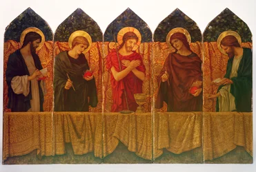 Christ and Four Saints, Altar Panel Designed by Burne-Jones
